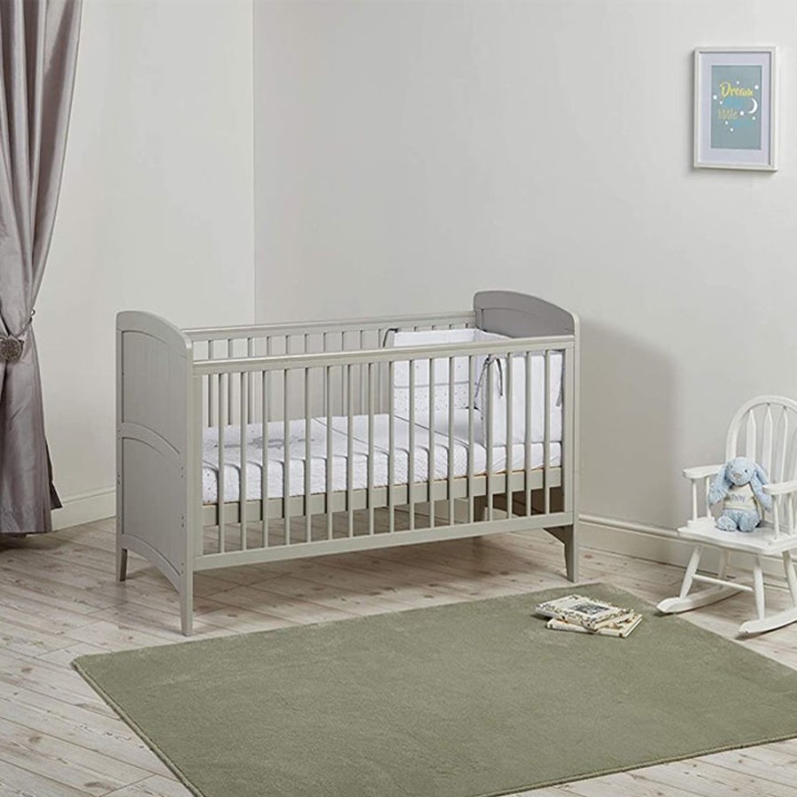 Baby & Nursery littlehelper Cot Beds | 2-In-1 Lullaby Cot Bed | Wooden Toddler Bed | Chalky Grey