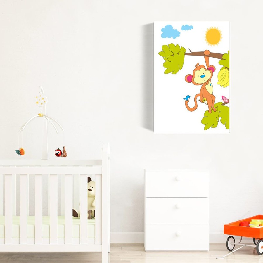 Baby & Nursery littlehelper Baby Gifts | Nursery Wall Art | Nursery Prints | Nursery Canvas - Marvin The Monkey