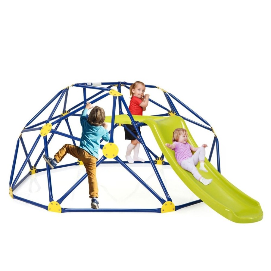 Playtime littlehelper Activity Toys | Children'S Large Rust-Resistant Indoor & Outdoor Montessori Climbing Frame Dome With Slide | 3-12 Years