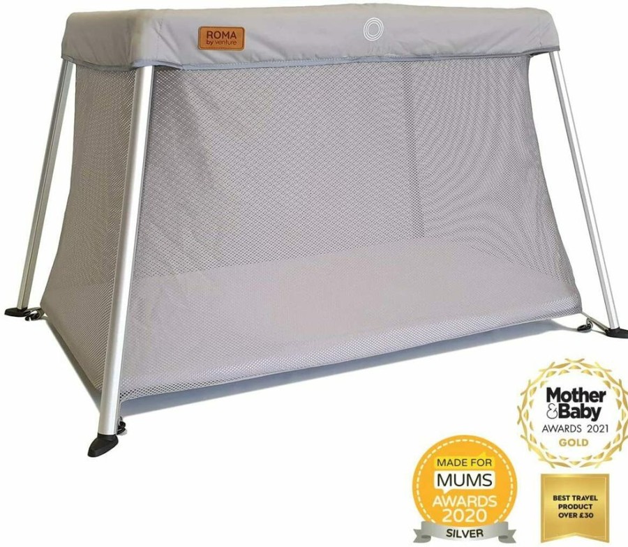 Baby & Nursery littlehelper Baby Playpens | Multi-Award Winning Lightweight Folding Playpen | Travel Cot | Foam Mattress | Grey