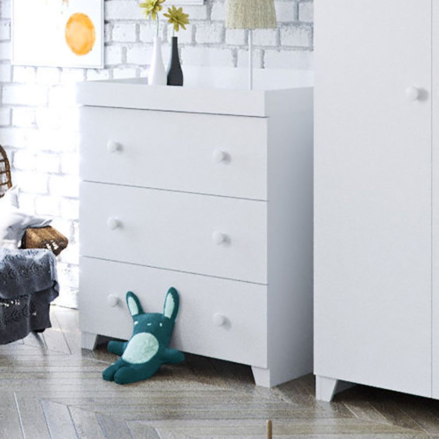 Baby & Nursery littlehelper Changing Units | Italian-Inspired | Wooden Dresser | Chest Of Drawers | Baby Changing Unit | Crisp White