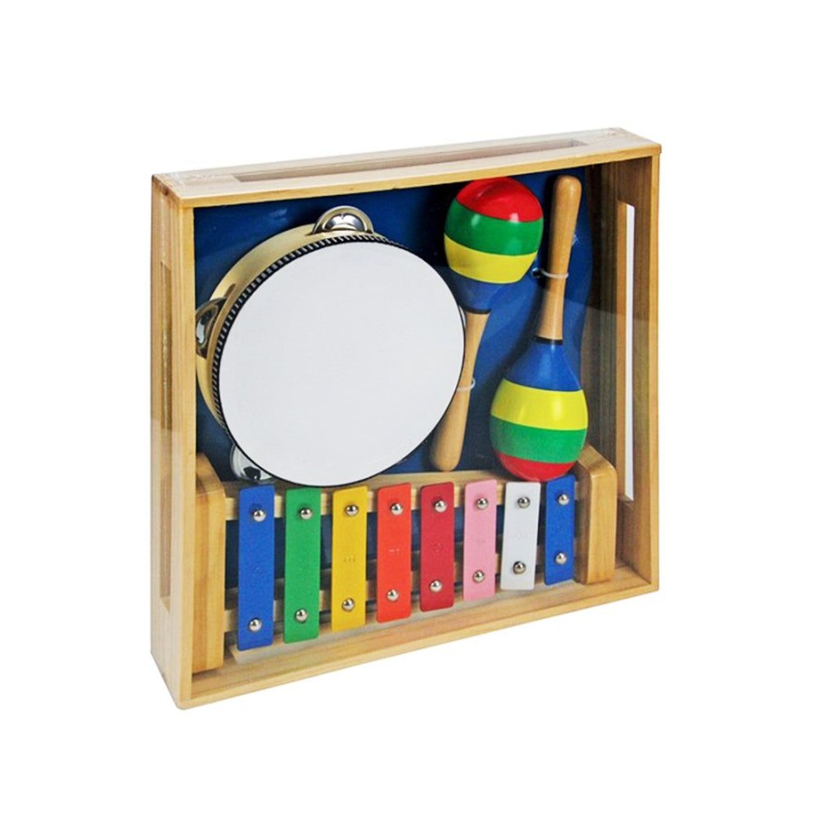 Playtime littlehelper Wooden Toys | 5 Piece Toddler Musical Play Set | Baby Drum Set | Musical Toy Sets | Wooden Toy | 36M+