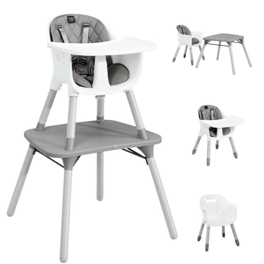 Mealtime littlehelper | 5-In-1 Combination Baby High Chair | Removable Tray 5 Point Harness | Low Chair | Table & Chair Set