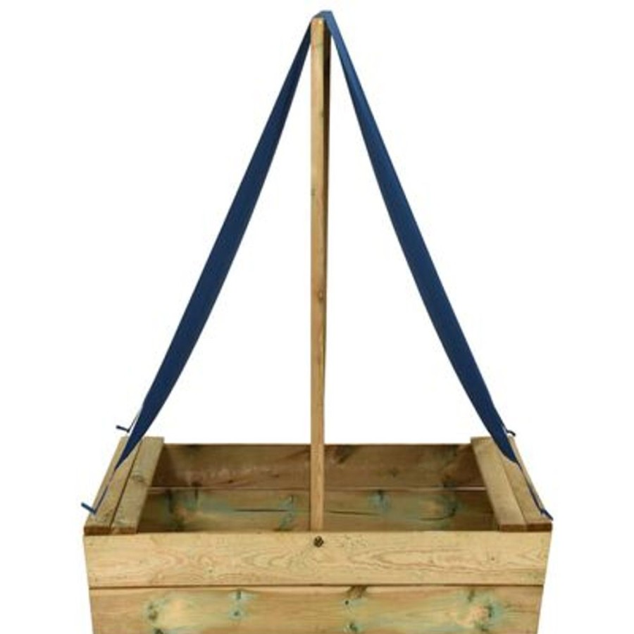 Playtime littlehelper Sand & Water Table | Heavy Duty Rot-Resistant Eco Wood Sandpit | Ship With Solid Structure & Roof | Blue | 98 X 80 X 60Cm