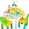 Toddler Furniture & Accessories littlehelper | 5-In-1 Height-Adjustable Montessori Sand & Water Activity Table | 2 Chairs With 100 Pc Blocks & Marble Run | 3 Years+