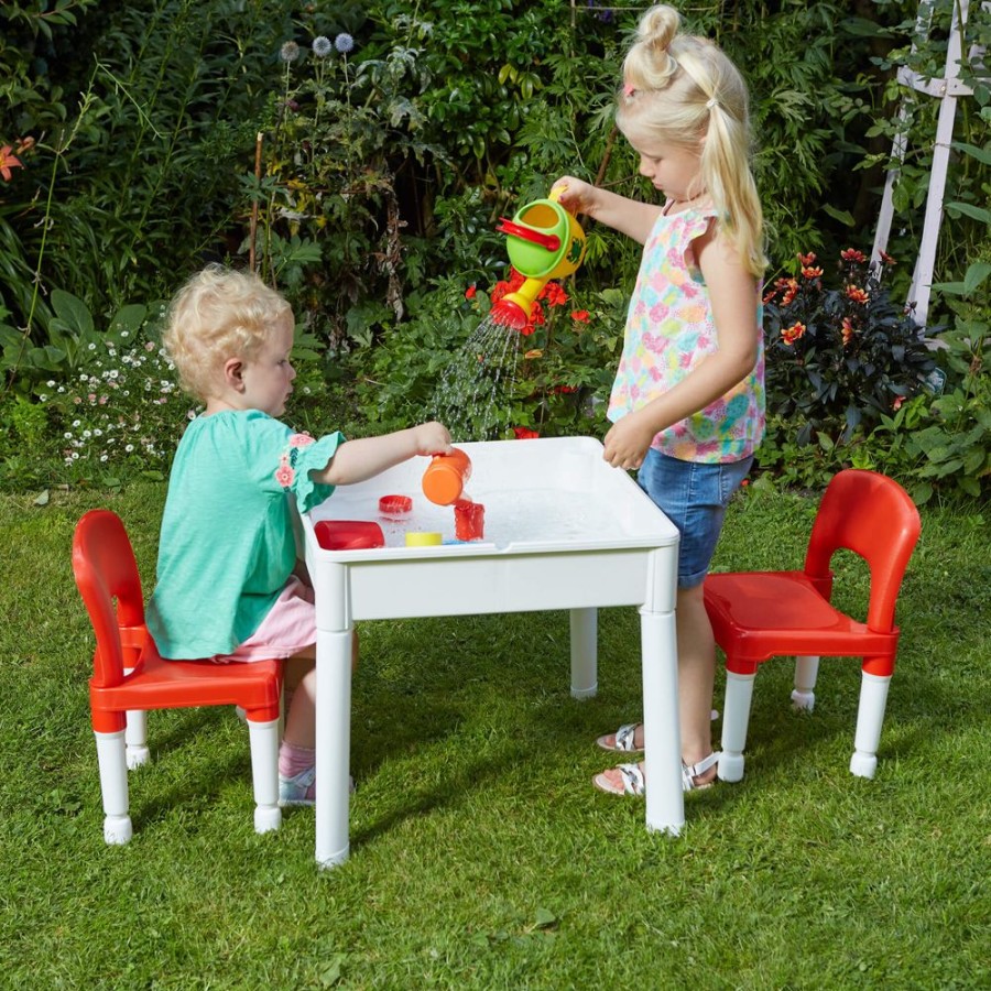 Playtime littlehelper Montessori Toys & Products | 6-In-1 Montessori Table & 2 Chairs Set | Sand & Water Play | Blackboard | Dry Wipe Top | Storage