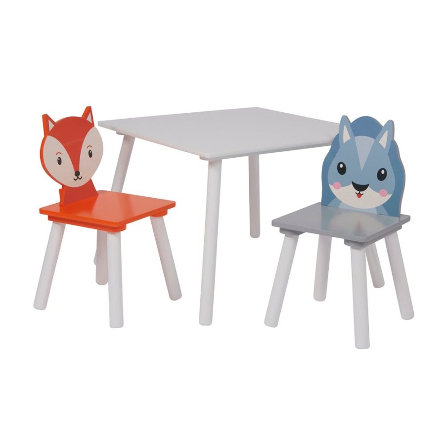 Toddler Furniture & Accessories littlehelper | Children'S Forest Friends Table And 2 Chairs Set | Fox & Squirrel Animals | 2 Years +