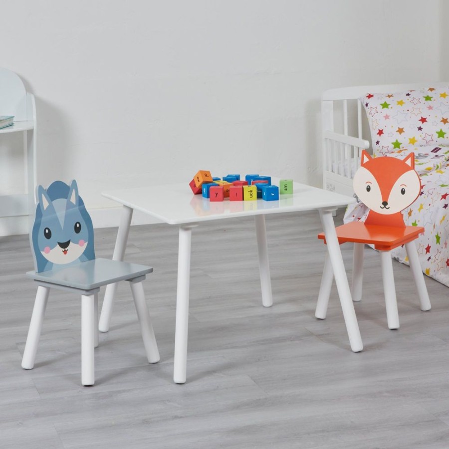 Toddler Furniture & Accessories littlehelper | Children'S Forest Friends Table And 2 Chairs Set | Fox & Squirrel Animals | 2 Years +