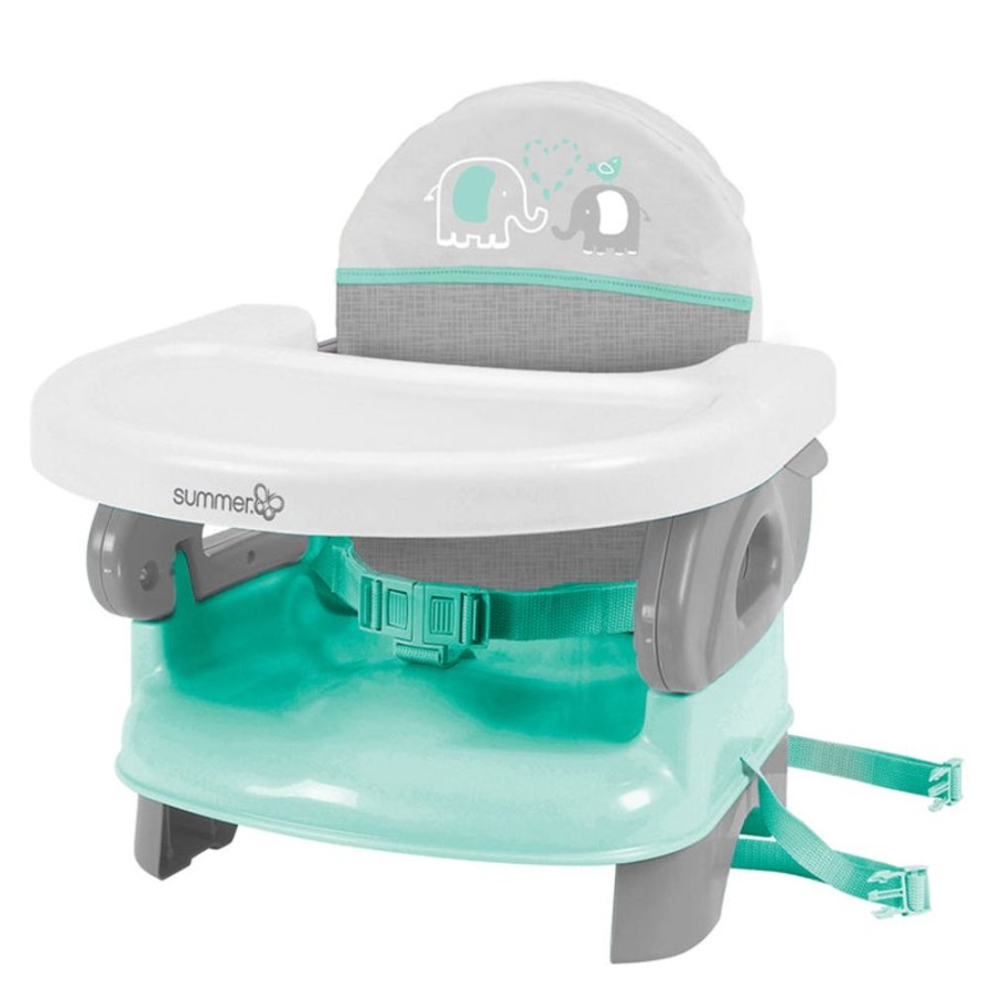 Baby & Nursery littlehelper Booster Seats | Deluxe Comfort Portable & Folding Baby Booster Seat | Feeding Seat | Grey & Teal