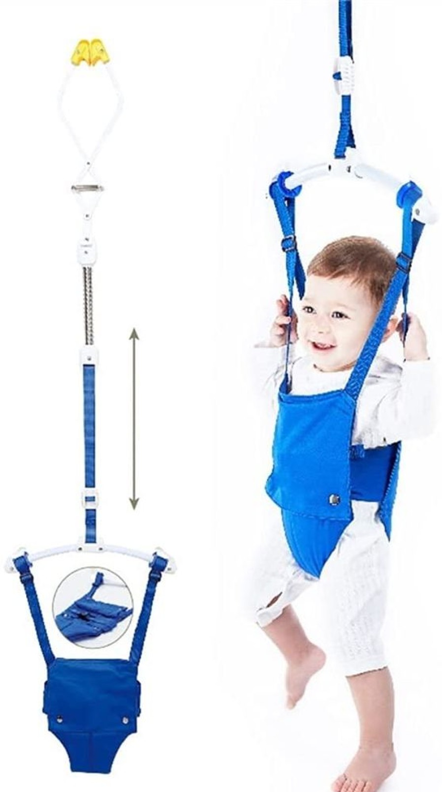 Baby & Nursery littlehelper Baby Bouncers | Spine-Supporting Secure Baby Door Bouncer Swing Seat | Or | 6-12 Months