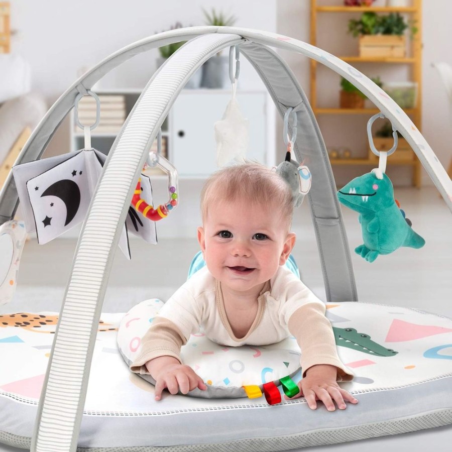 Baby & Nursery littlehelper Baby Play Gyms | 7-In-1 Five Senses Multipurpose Activity Baby Gym | Washable Baby Play Mat | 2 Detachable Non-Slip Mats