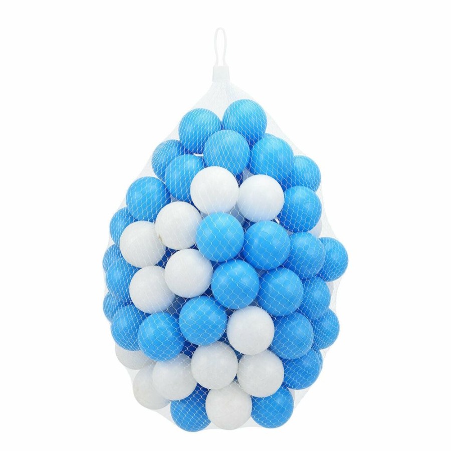 Baby & Nursery littlehelper Baby Play Gyms | Balls For Ball Pits And Playpens | Plastic Lightweight Soft Play Balls | Blue & White