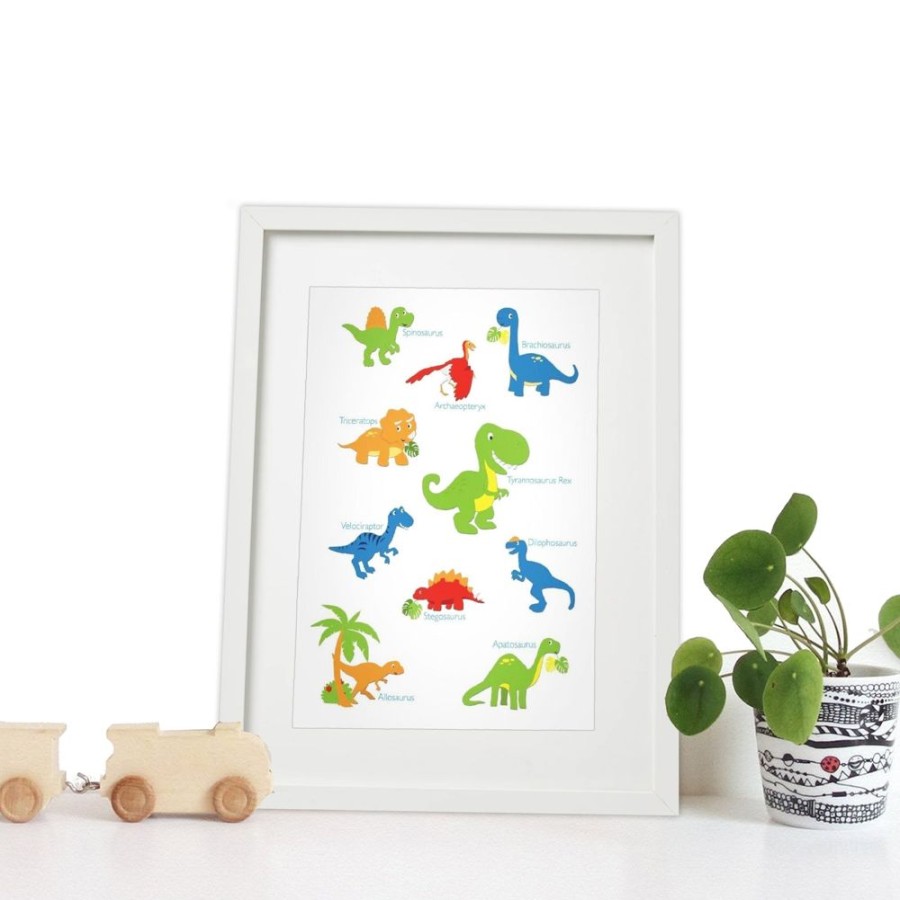 Baby & Nursery littlehelper Baby Gifts | Nursery Wall Art | Nursery Prints | Nursery Canvas - Dinosaurs