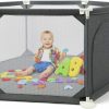 Baby & Nursery littlehelper Baby Playpens | Premium Quality Safe & Secure Baby Playpen | Ball Pool With Zip Door | Grey | 6 - 36M