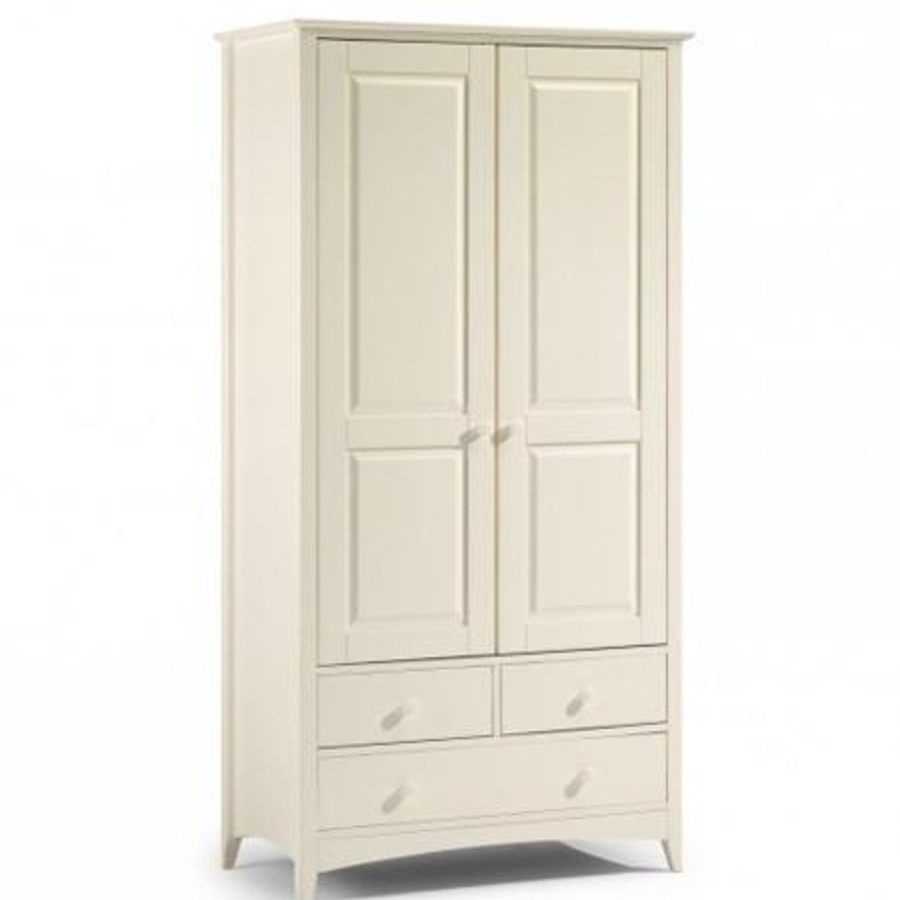 Baby & Nursery littlehelper Nursery Wardrobes | Classic Shaker Style Solid Pine Combination Wardrobe For Nurseries & Bedrooms - Ivory White