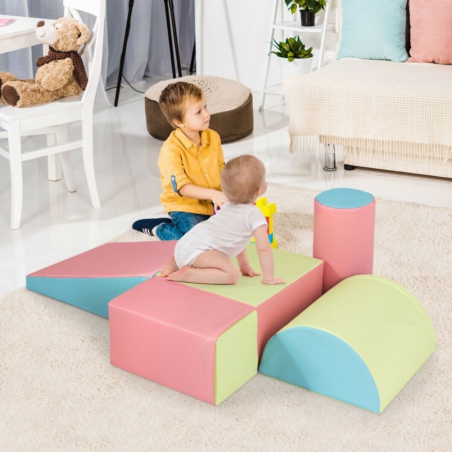 Baby & Nursery littlehelper Baby Play Mats | Indoor Soft Play Equipment | Montessori 5 Piece Foam Play Set | Soft Play Slide | 9M -3 Years