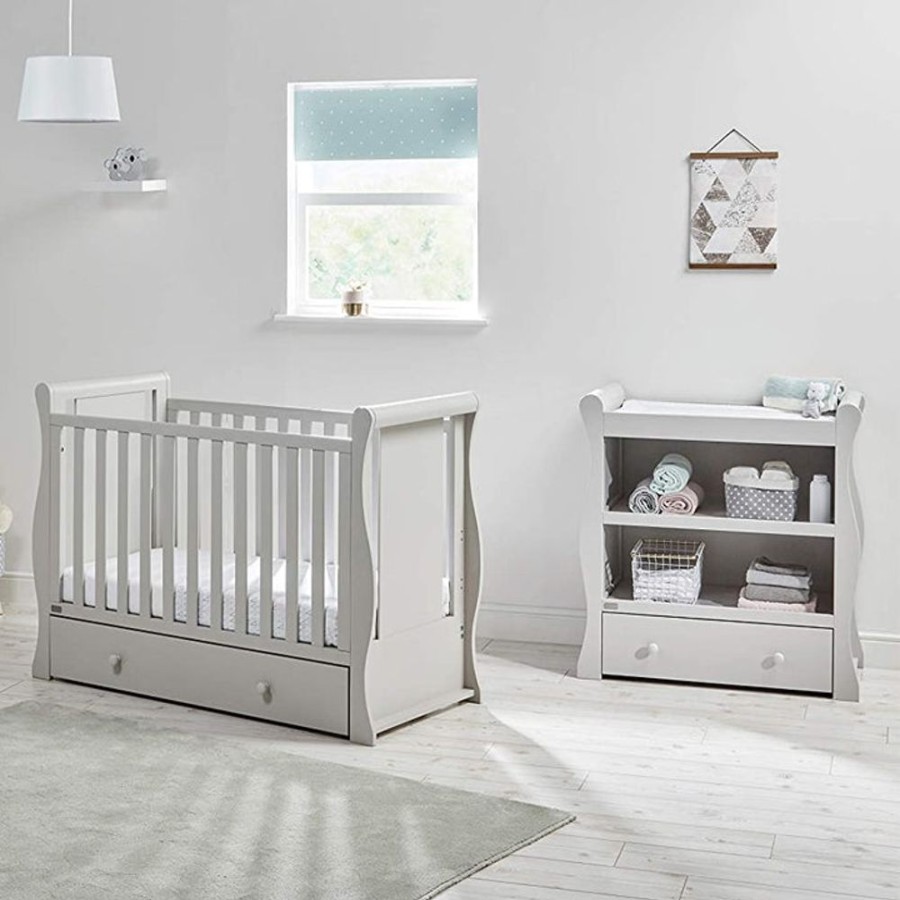 Baby & Nursery littlehelper Changing Units | Chest Of Drawers | Baby Changing Table With Storage | Willow Sleigh Collection | Dove Grey