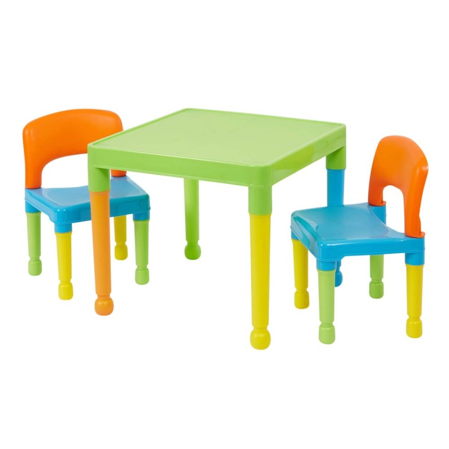 Toddler Furniture & Accessories littlehelper | Children'S Indoor & Outdoor Solid Plastic Easy Clean Table & 2 Chairs Set | Multicoloured