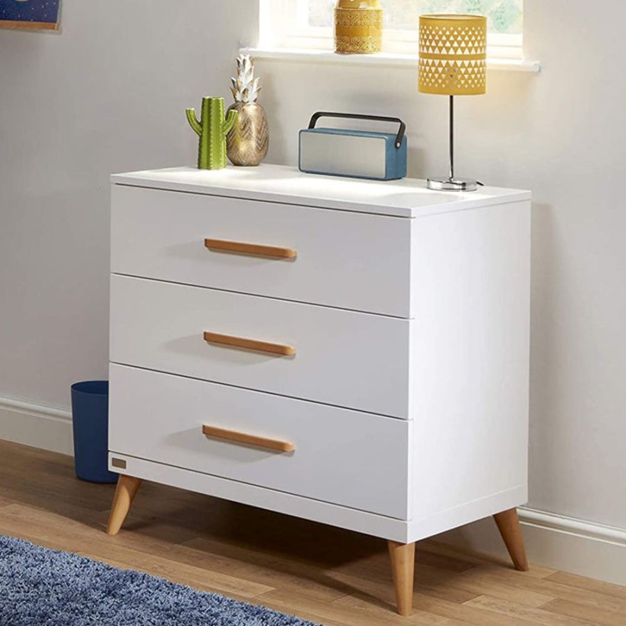 Baby & Nursery littlehelper Changing Units | Modern Contemporary Dresser | Baby Changing Unit | Optic White & Corkscrew Pine