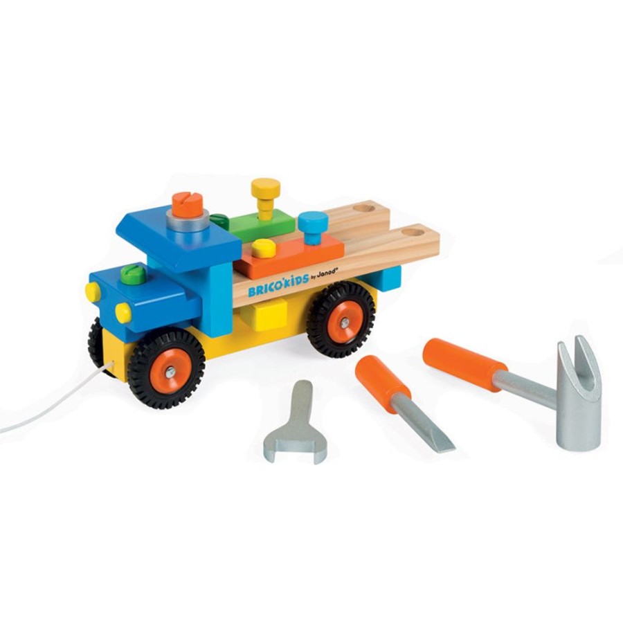 Baby & Nursery littlehelper Baby Gifts | 3-In-1 Wooden Montessori Pull Along Toy Truck | Workbench | Wooden Tools Playset | 17Pcs | 24M+