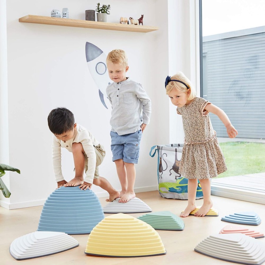 Playtime littlehelper Montessori Toys & Products | Autism-Friendly Sensory 3 Piece Large Montessori Gonge Hilltops | Stepping Stones | Pastels