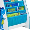 Toddler Furniture & Accessories littlehelper | Diddi Dino Kids Bookcase | Sling Bookcase | Storage With Deep Canvas Pockets