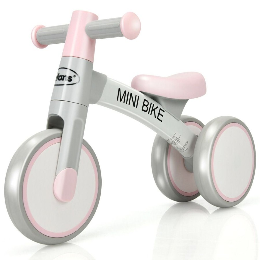 Playtime littlehelper Balance Bikes | 3 Silent Wheel Baby Balance Bike | Infant Baby Walker | Pink