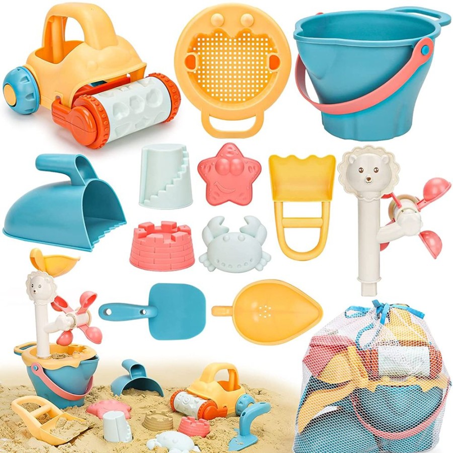 Playtime littlehelper Montessori Toys & Products | Deluxe Set Eco-Friendly Bucket & Spade Set | Waterwheel | Outdoor Kids Toys For Sand Pit | 3 Years+