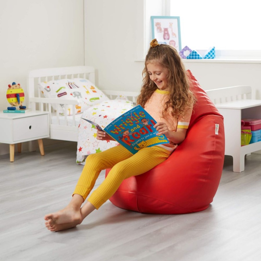 Toddler Furniture & Accessories littlehelper | Children'S Durable & Super Comfortable Red Waterproof Bean Bag