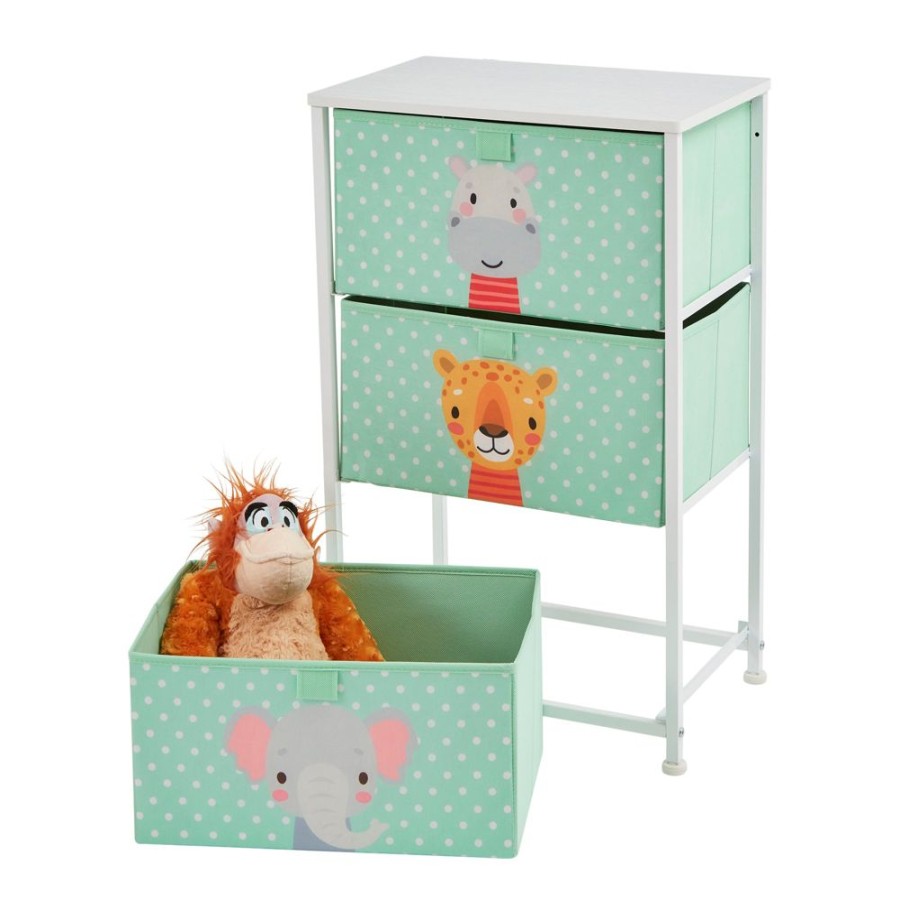 Playtime littlehelper Montessori Toys & Products | Montessori Jungle Safari Toy Storage With Drawers | Children'S Bedside Table | 73 X 45 X 30Cm