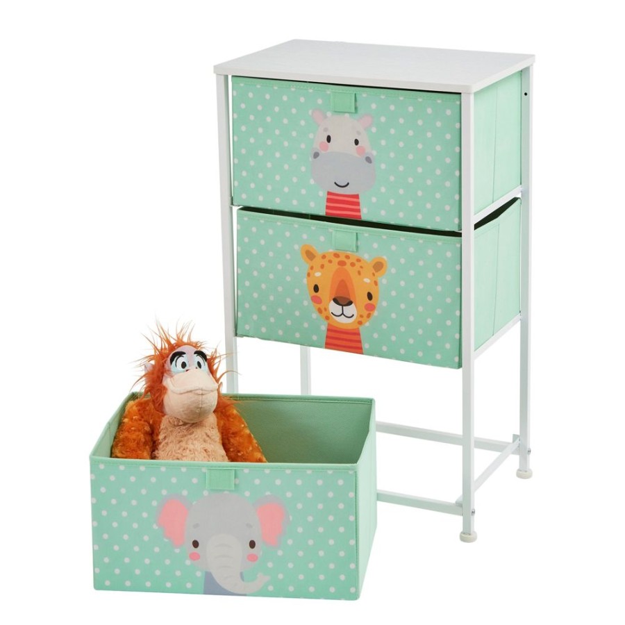 Baby & Nursery littlehelper Toy Box | Montessori Jungle Safari Toy Storage With Drawers | Children'S Bedside Table | 73 X 45 X 30Cm