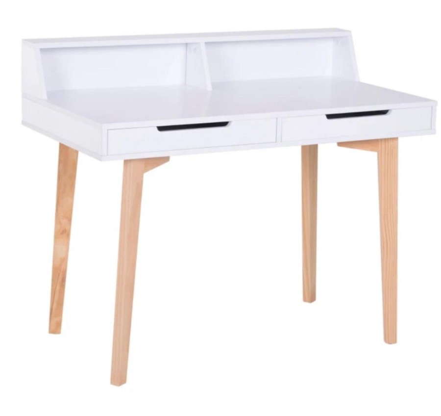 Toddler Furniture & Accessories littlehelper | Children'S Scandi-Design Homework Computer Desk | Drawers | Natural & White | 6 Years+