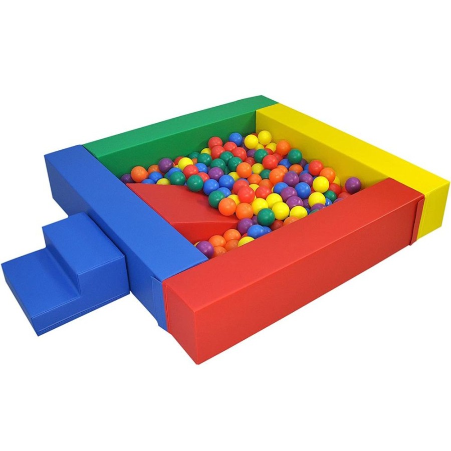 Playtime littlehelper Montessori Toys & Products | X-Large Montessori Ball Pit Soft Play Set | Ball Pool With Floor Mat Steps & Slide | 3M+