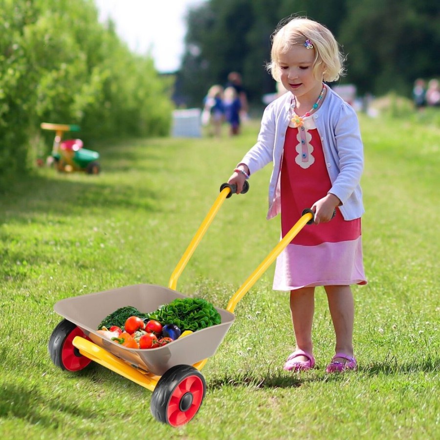 Playtime littlehelper Sand & Water Table | Children'S Montessori Heavy Duty Metal Easy Easy-Push Wheelbarrow | 2 Years +