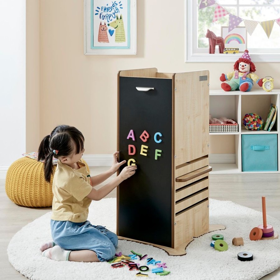 Safety littlehelper | The Original Kitchen Helper | Little Helper Montessori 3-In-1 Funpod Learning Tower | Magnetic & Chalkboard Side Panels