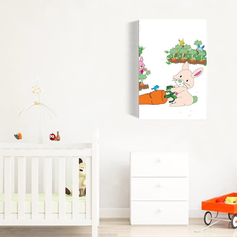 Baby & Nursery littlehelper Baby Gifts | Nursery Wall Art | Nursery Prints | Nursery Canvas - Bouncer The Bunny