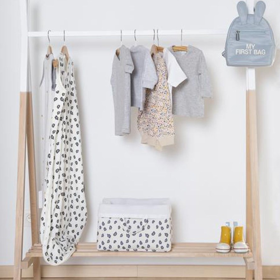 Toddler Furniture & Accessories littlehelper | Montessori Eco Conscious 100% Natural Beech Wood Children'S Clothes Rail | White & Natural