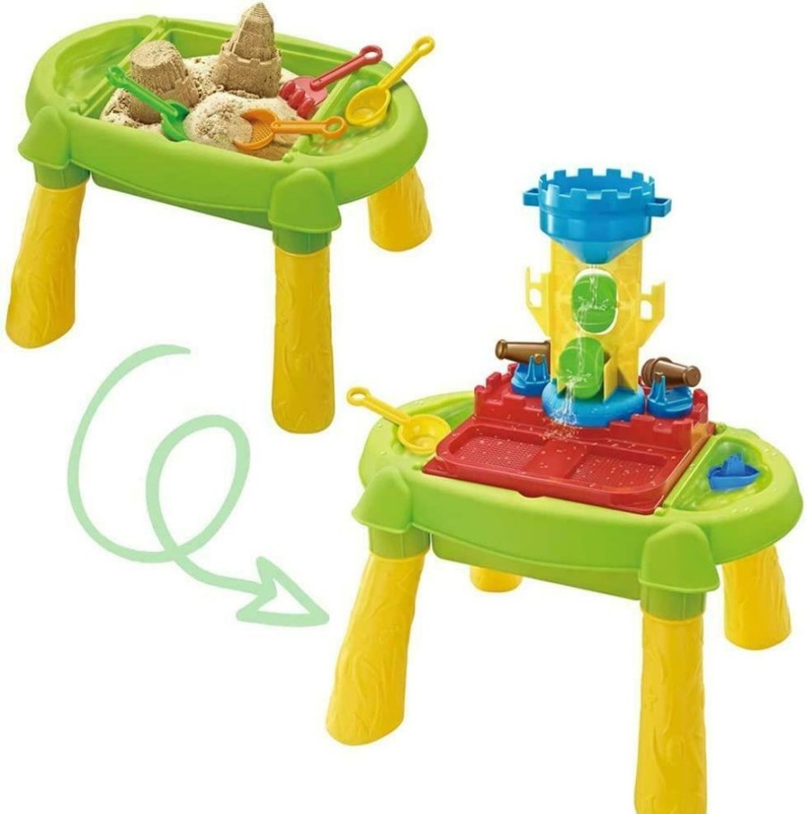 Playtime littlehelper Activity Toys | 2-In-1 Sand & Water Table | 16 Piece Accessory Kit With Water Wheel | Kids Sand Pit | 3 Years+