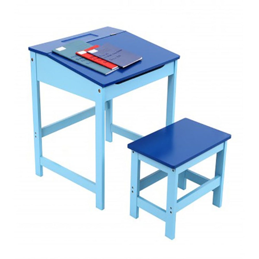 Toddler Furniture & Accessories littlehelper | Kids Robust & Compact Desk With Stool And Storage | Blue | 3-8 Years