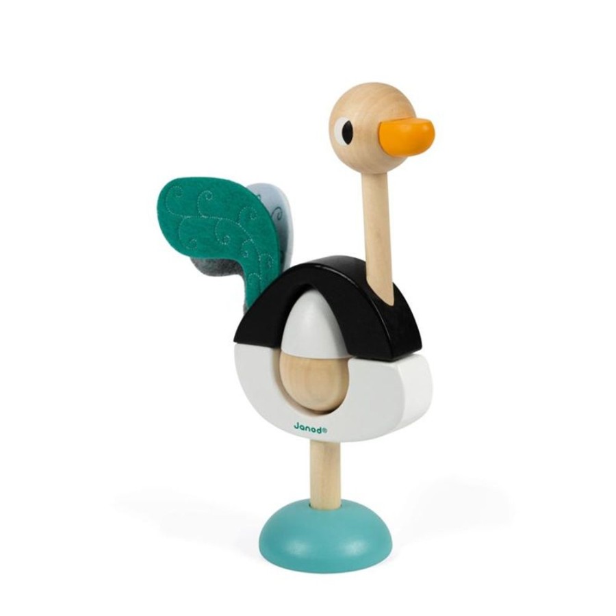 Playtime littlehelper Wooden Toys | Activity & Educational Toys | Zigolos Ostrich Stacker | Stacking And Nesting Toys