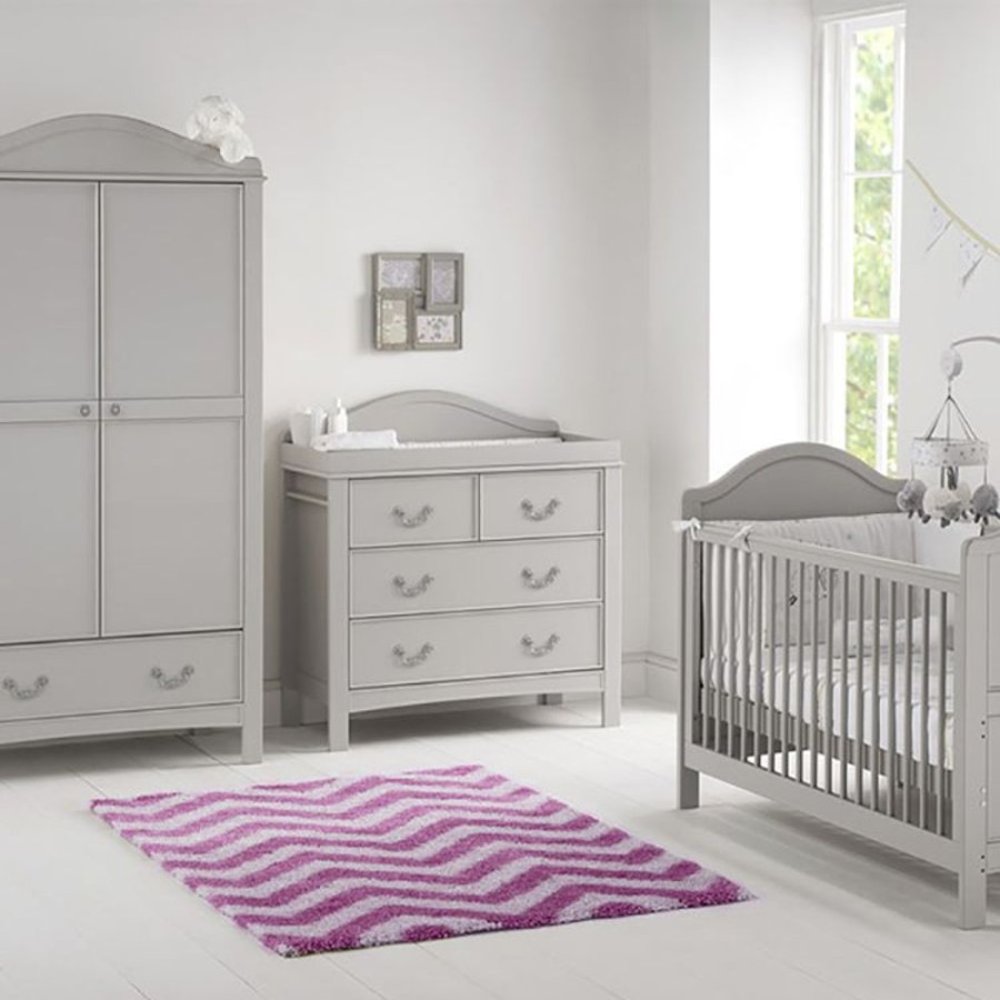 Baby & Nursery littlehelper Cot Beds | Eco-Conscious 3-In-1 Cot Bed | Toddler Bed | Day Bed | Whisper Grey | Versailles Collections