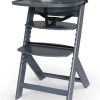 Mealtime littlehelper | Grow-With-Me 3-In-1 Adjustable Height Wooden High Chair & Tray | Warm Grey | 6M - 10 Years