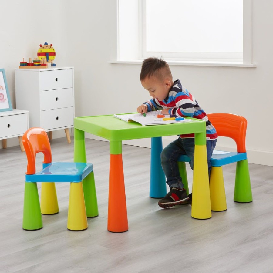 Toddler Furniture & Accessories littlehelper | Chunky & Funky Plastic Kid'S | Children'S Activity Table & 2 Chair Set | Multicoloured