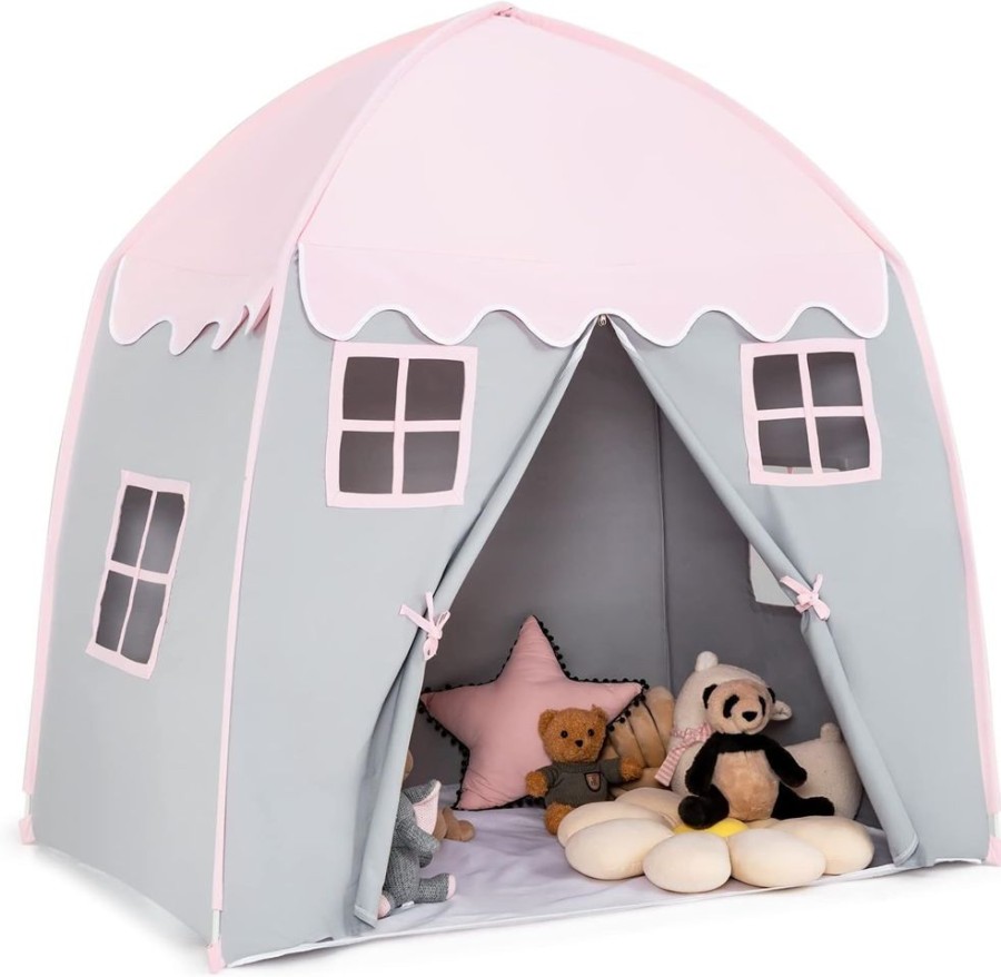 Playtime littlehelper Playhouses, Teepees & Dens | Children'S Large Playhouse Tent | Wendy House | Playhouse | Grey