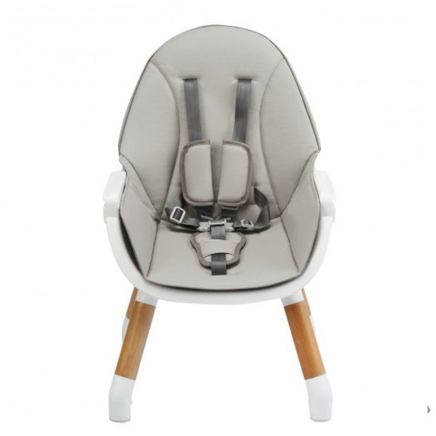 Mealtime littlehelper | 4-In-1 Grey Wooden Baby High Chair | Low Chair | Table & Chair Set