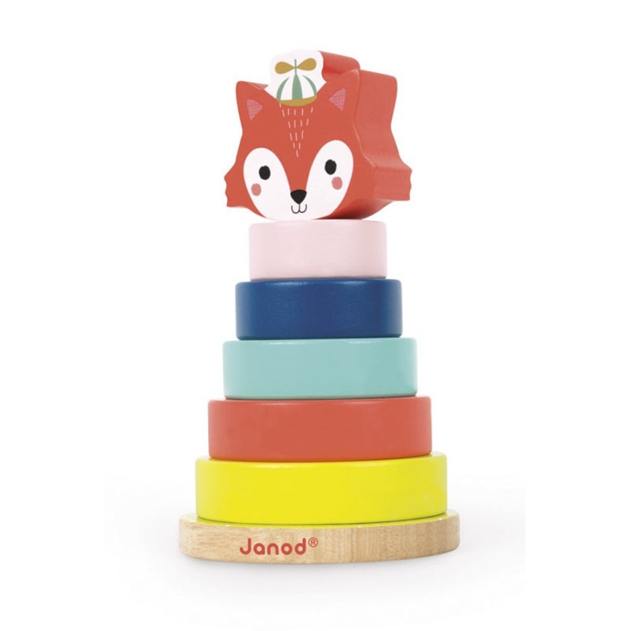 Baby & Nursery littlehelper Baby Gifts | 7 Piece Luxury Eco-Friendly Wooden Stacking Toy | My Friend Fox | Toys 1 Year Old | 12M+