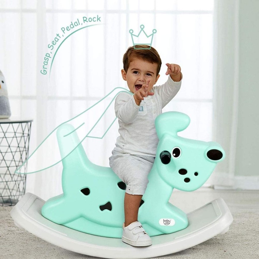 Playtime littlehelper Ride On Toys | Baby & Toddler Rocking Horse Dog | Ride On Toy With Grip Handles | Music | Lights | 6-36M