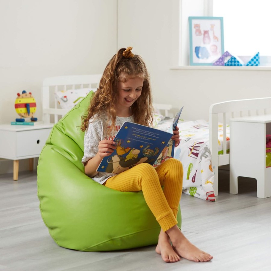 Toddler Furniture & Accessories littlehelper | Children'S Durable & Super Comfortable Green Waterproof Bean Bag