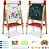 Toddler Furniture & Accessories littlehelper | 3-In-1 Eco Conscious Wood Height Adjustable Easel | Whiteboard | Blackboard Double Easel