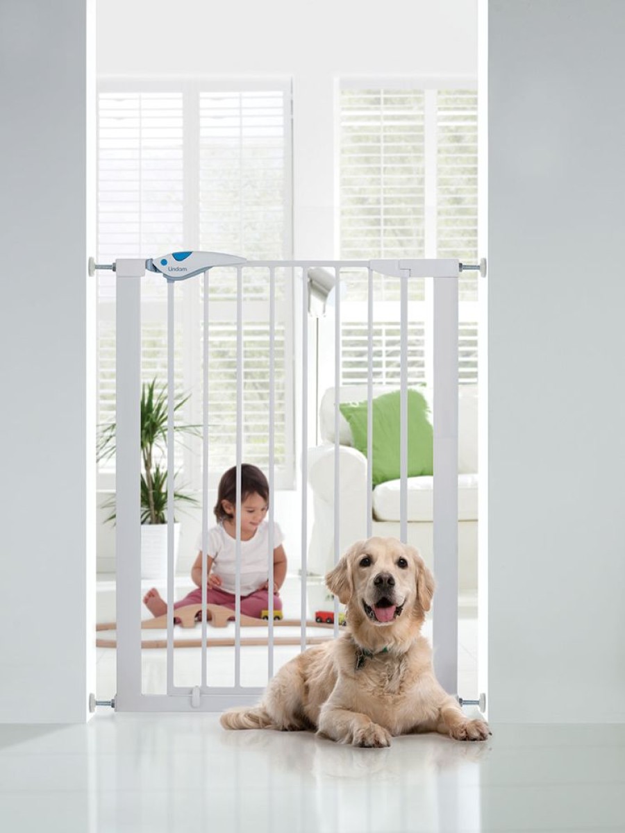 Baby & Nursery littlehelper Stair Gates | Lindam Easy Fit Plus Deluxe Gate + Tall Gate | Baby Gate | White Stair Gate (92Cm)